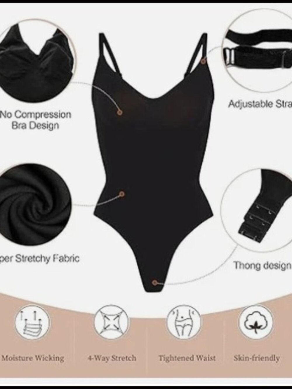 SHAPERX Women's Shapewear Bodysuit Tummy Control Body Seamless Body Shaper -L/XL